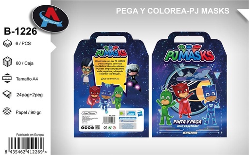 [165741226] Librito de PJ Masks para pintar y pegar - Material escolar