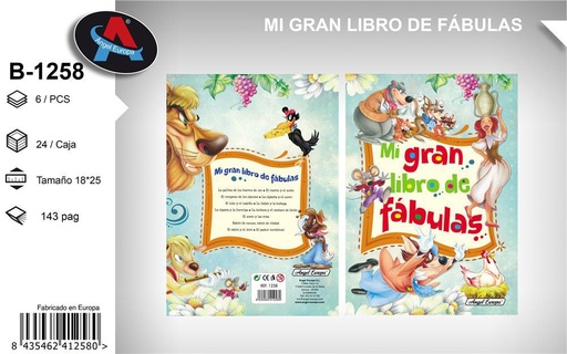 [165741258] Mi gran libro de fábulas - Literatura infantil y cuentos educativos