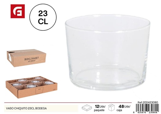 [200423080] Vaso chico de vidrio 23cl - Accesorios de vidrio