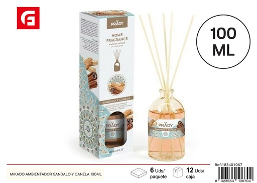 [183401067] Ambientador mikado de sándalo y canela 100 ml - Ambientadores y velas