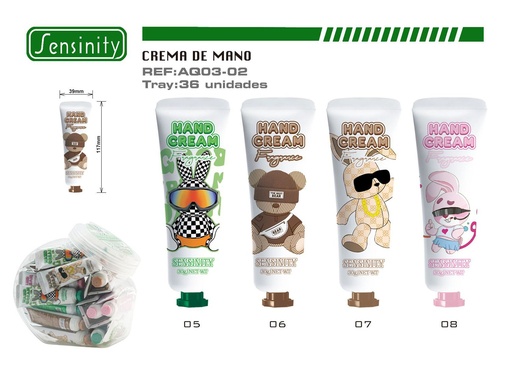 [AQ03-02] Crema hidratante para manos (36 uds) - Hidratantes y productos de cuidado personal
