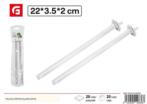 [201412836] Palos cortos para aves 2 piezas 22*3.5*2 cm - Mascotas