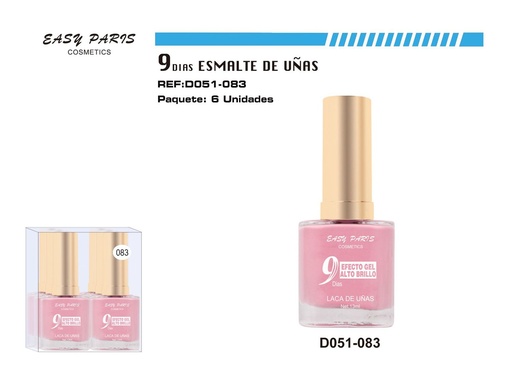 [D051-083] Laca de uñas 9 días 6/U 144/U - Cosméticos y esmaltes de uñas