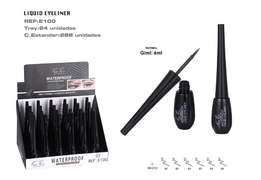 [E100-01] Eyeliner waterproof 24/u - Cosméticos