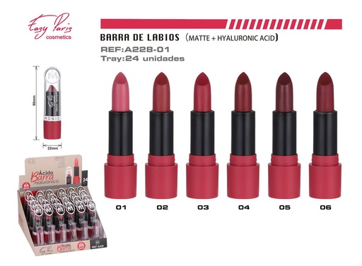 [A228-01] Labial sedoso + ácido hialurónico 24/U - Labiales