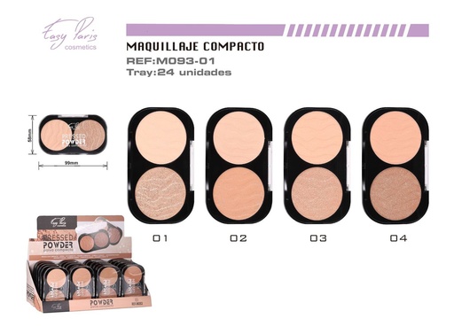 [M093-01] Pó compacto presa MAQ 24U - Maquillaje y polvos de rostro