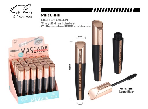 [E124-01] Máscara de pestañas extendida 24U - Maquillaje y delineadores de ojos