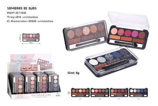 [S152-01] Paleta de sombras para ojos / cejas 24/U - Cosméticos