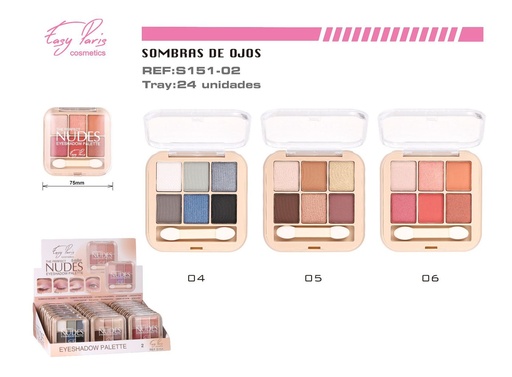 [S151-02] Sombra de ojos nudes 24U - Maquillaje y sombras para ojos