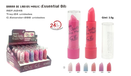 [A245-01] B. de labios magic 24h con aceite esencial - 24 unidades