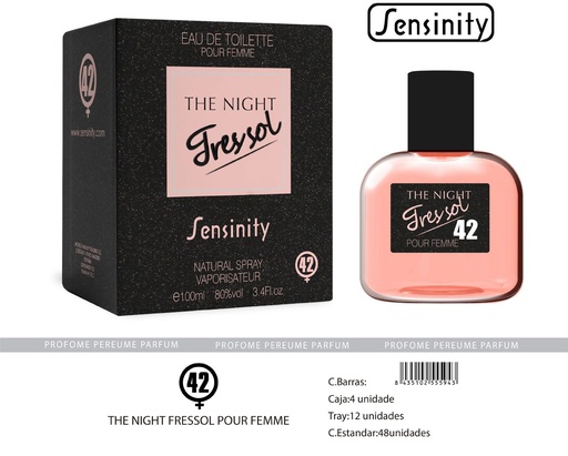 [MYS042] Perfume "The Night Tres Sol" para mujer - Fragancia femenina