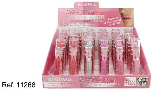 [8435433214748]  Barra de labios magic pink - 24h - 24 unidades