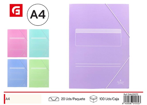 [154401572] Carpeta folio goma solapa pastel - Material de oficina y organización