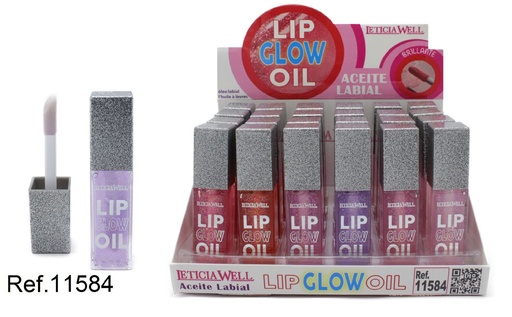 [8435433228172] Lip glow oil con tapón purpurina 24/u 11584 para brillo y cuidado