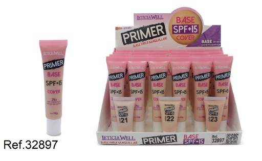 [8435433228189] Base de maquillaje Primer F15 Cover 24/u Leticia Well preparación de piel