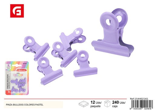 [154402161] Pinza bulldog de colores pastel - Material de oficina
