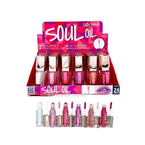 [8436045038449] Lip gloss Soul Oil 24/u Ddonna para brillo y cuidado labial