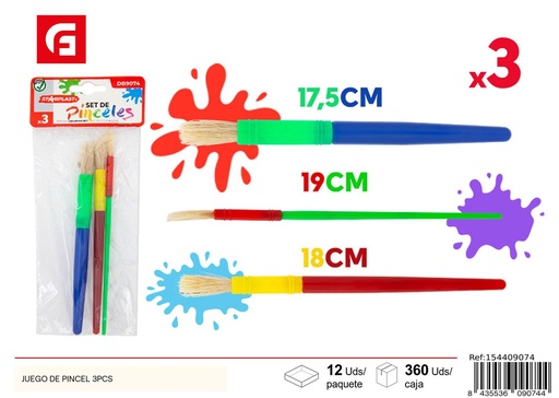 [154409074] Juego de pincel 3pcs - Materiales de oficina