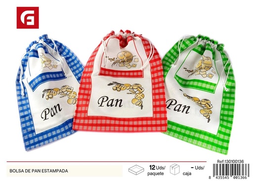 [130100136] Bolsa de pan estampada - Textiles para el hogar