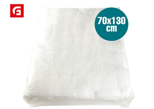 [130141350] Toalla blanca 70x130 ducha - Ropa de baño