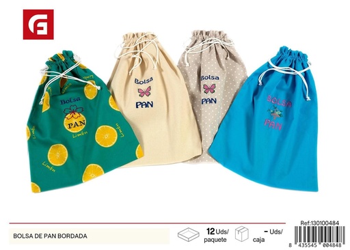 [130100484] Bolsa de pan bordada - Textiles para el hogar