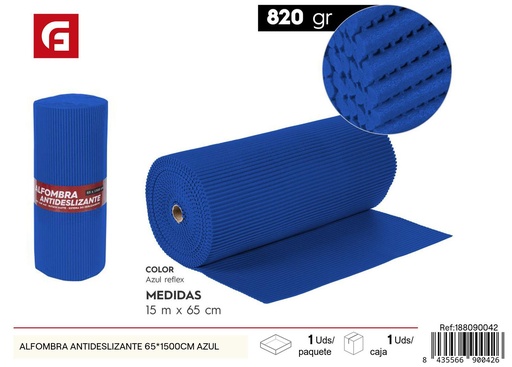[188090042] Alfombra antideslizante 65*1500cm azul - Textiles para el hogar