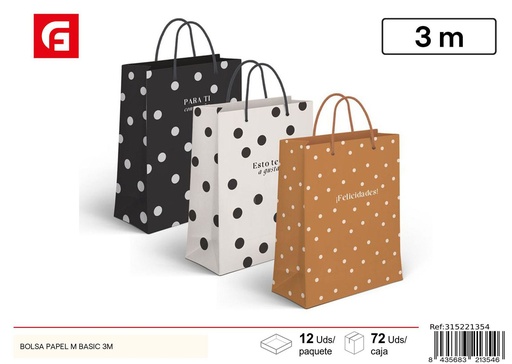 [315221354] Bolsa papel M básica 3 m - Material para regalos