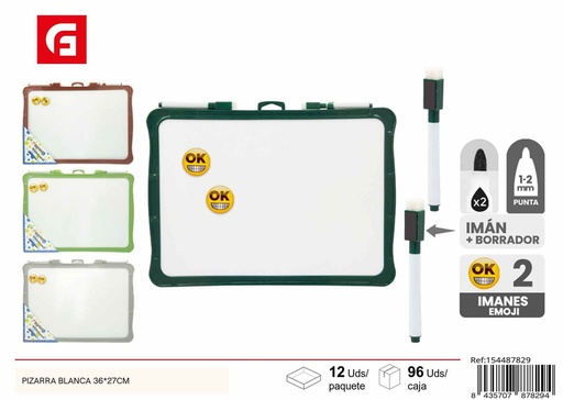 [154487829] Pizarra blanca 36*27cm para escritura y dibujo