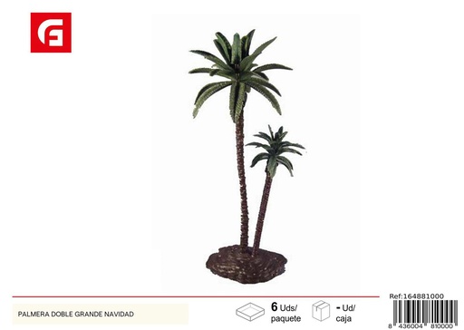 [164881000] Palmera doble grande para decoración de Navidad