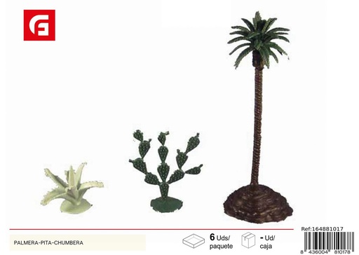 [164881017] Palmera-pita-chumbera - Decoración navideña