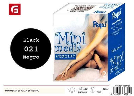 [134838021] Minimedia espuma 2P negro - Medias y calcetines
