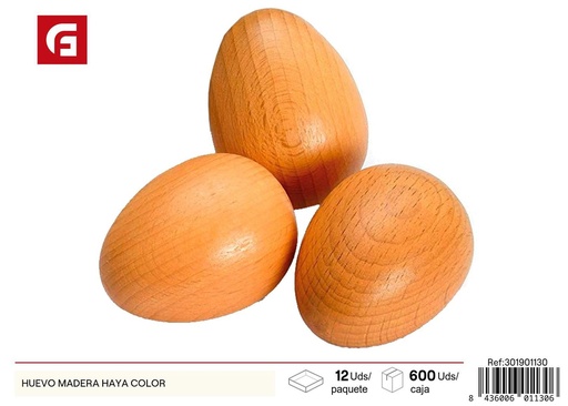 [301901130] Huevo de madera de haya color - Juguetes educativos