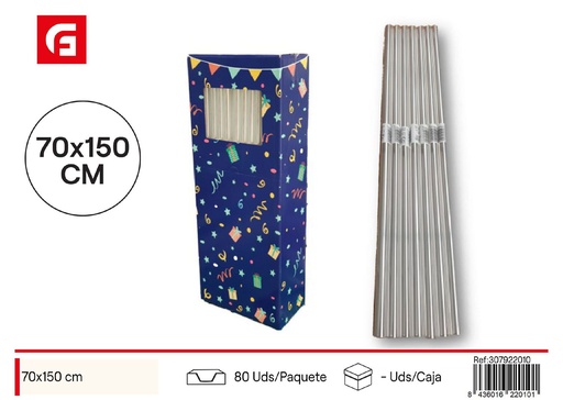 [307922010] Papel celofán transparente liso 0.7x1.5 - Papel de regalo