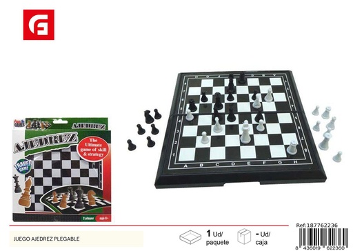 [187762236] Juego de ajedrez plegable - Juguetes y juegos de mesa
