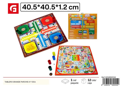 [305890550] Tablero grande Parchís 4 y Oca - Juguetes y juegos de mesa