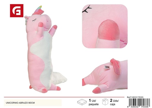 [183317033] Peluche unicornio abrazo 90cm para niños