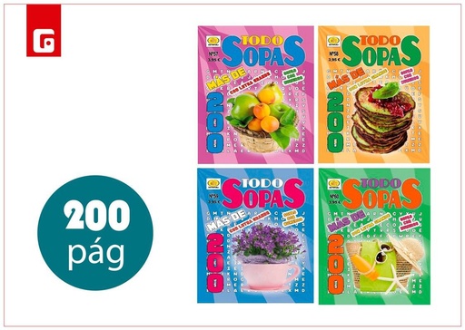 [202400357] Sopas de letras 164 páginas - Material escolar