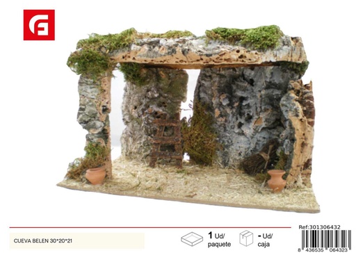 [301306432] Cueva belén 30x20x21 para decoración navideña