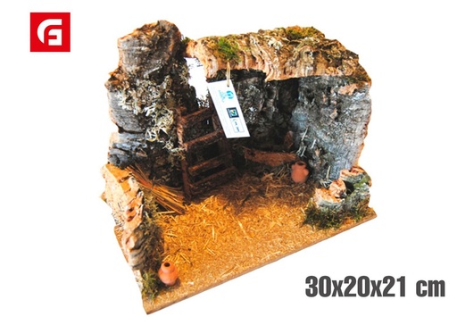 [301306433] Cueva de corcho 30x20x21cm para belén navideño