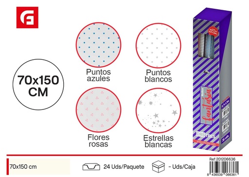 [201206636] Caja de regalo decorada 70*150 - Papel de regalo y artículos para obsequios