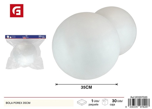 [201207020] Bola de porex 35 cm - Material de manualidades y esferas decorativas