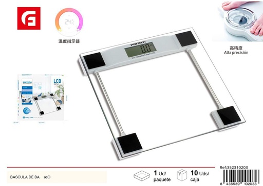 [352310203] Báscula de baño hasta 150kg - Electrónica