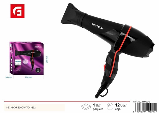 [352310536] Secador de pelo 2200W TC-3222 - Electrónica y cuidados del cabello