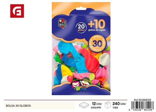 [164988129] Bolsa de 30 globos - Artículos de fiesta