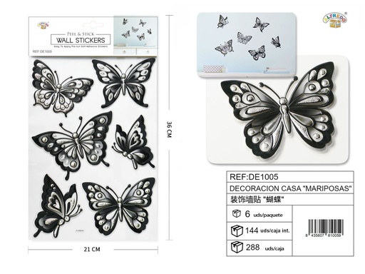 [DE1005] Decoración de casa "Mariposas" 21x36.5 cm - Decoración