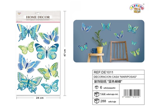 [DE1011] Decoración de casa "Mariposas" 24X47,5CM - Accesorios decorativos 