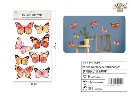 [DE1012] Decoración de casa "Mariposas" 24X47,5CM - Accesorios decorativos 