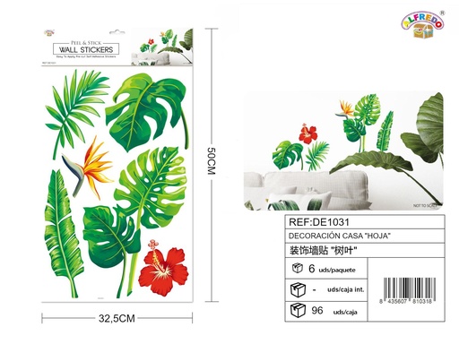 [DE1031] Decoración para casa "hoja" 32.5X50cm - Decoración de vinilo