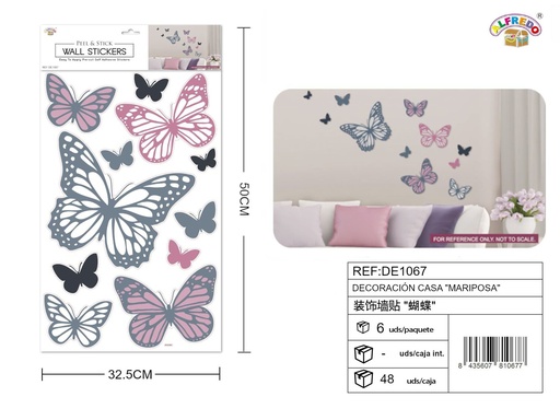 [DE1067] Decoración de casa "Mariposas" 32,5X50CM - Accesorios decorativos 