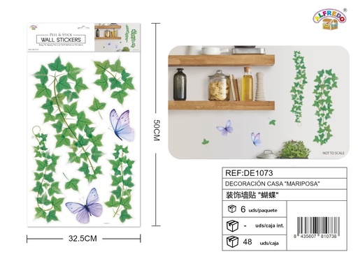 [DE1073] Decoración para casa "mariposas" 32.50X50cm - Decoración de vinilo